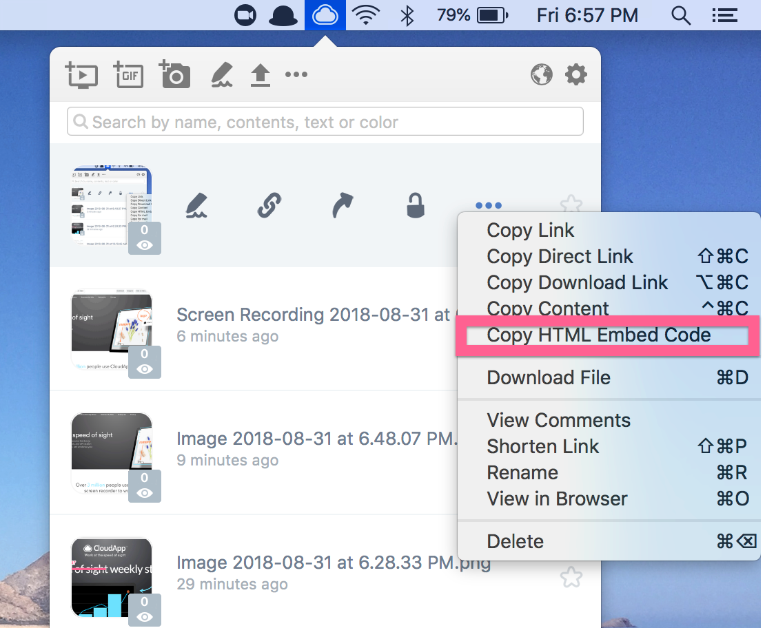 download video embed code mac